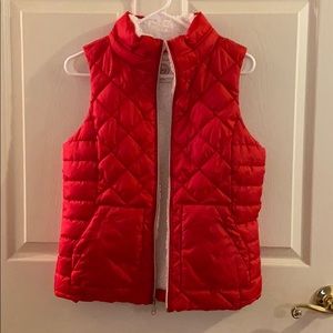 KOHL’s Red Quilted Vest, Fleece Lined, size M